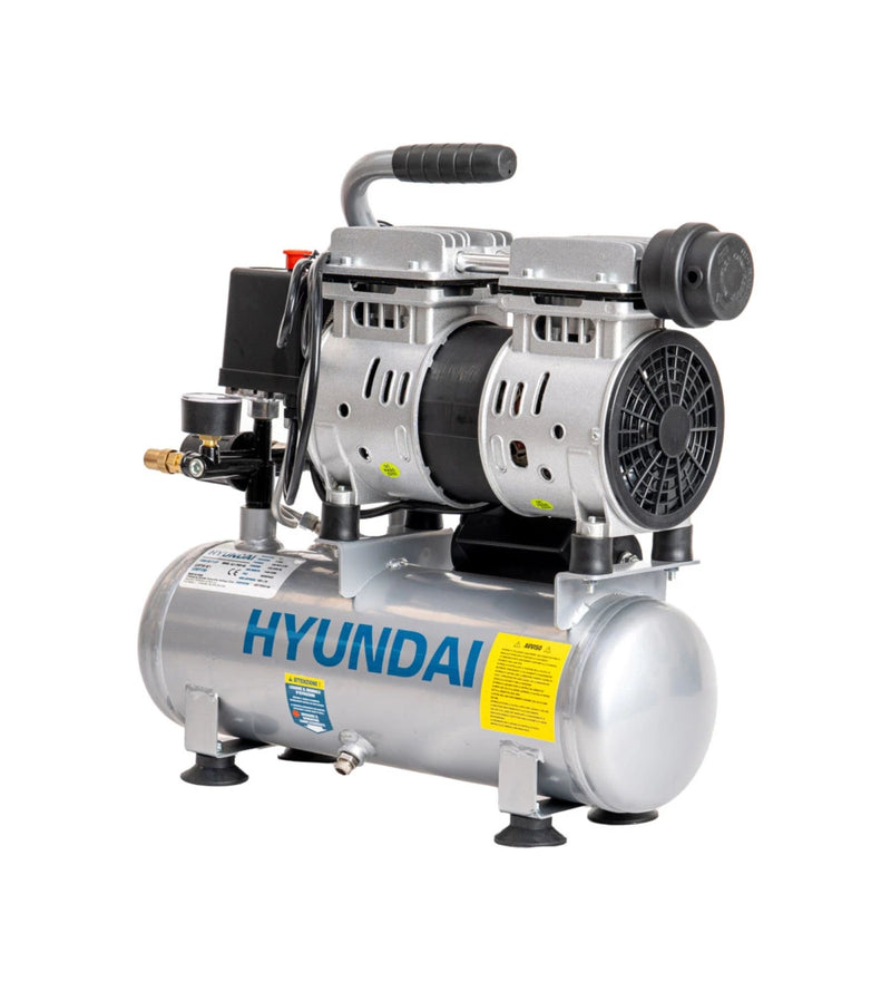 Compressore Silenziato Hyundai 6 Litri - Portatile Oilless