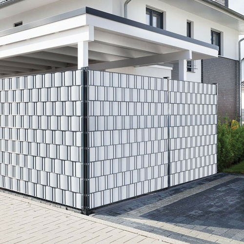 Frangivista in PVC per Recinzioni Grigio Chiaro - 19cm x 35mt