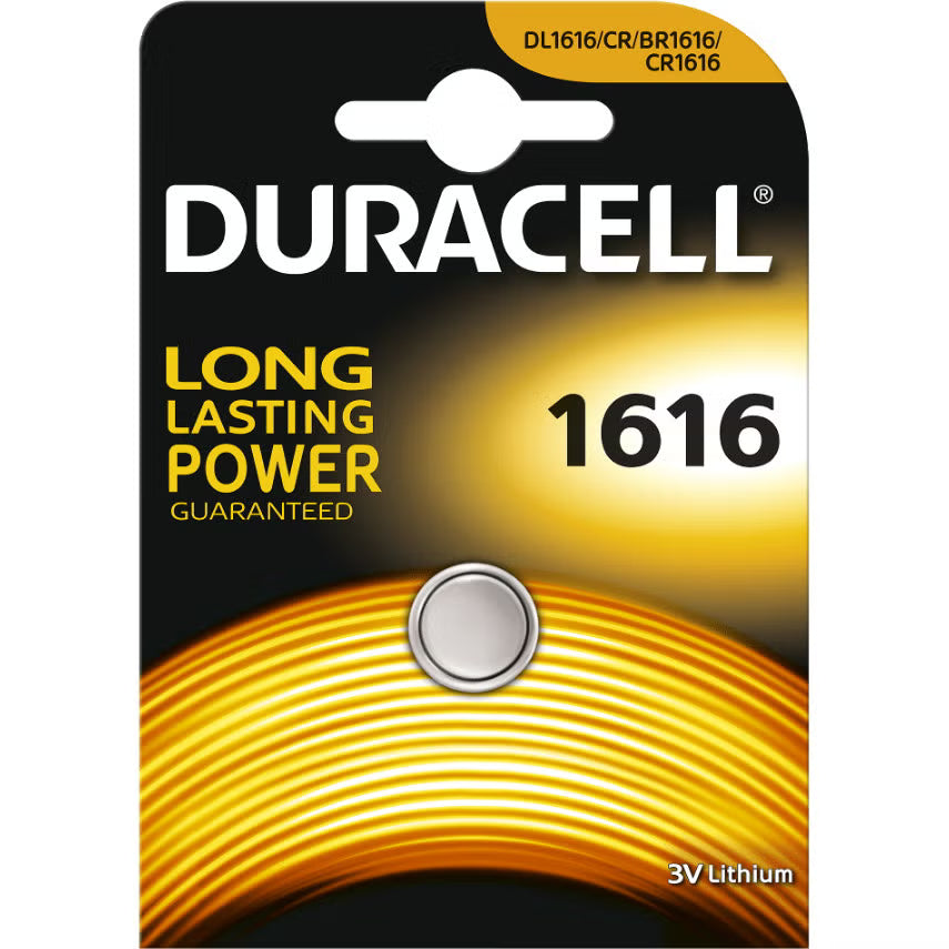 Batteria a Bottone al Litio Duracell CR1616 - 1 Pezzo