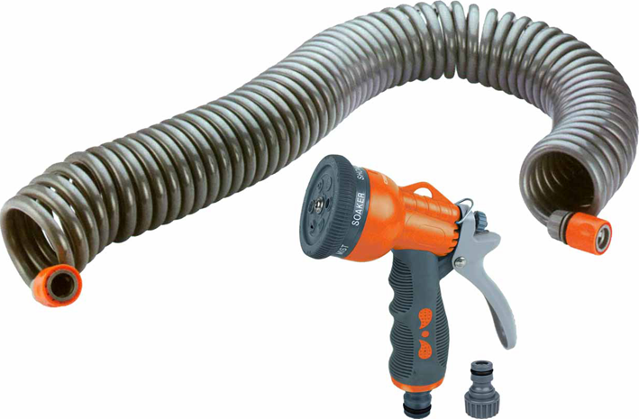 Tubo da Innaffio a Spirale 15 mt con Lancia Inclusa