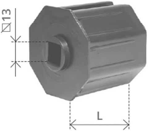 Calotta Ottagonale Ø60 mm in PVC per Rullo Tapparella - Foro Quadro 13 mm | Happy&Brico
