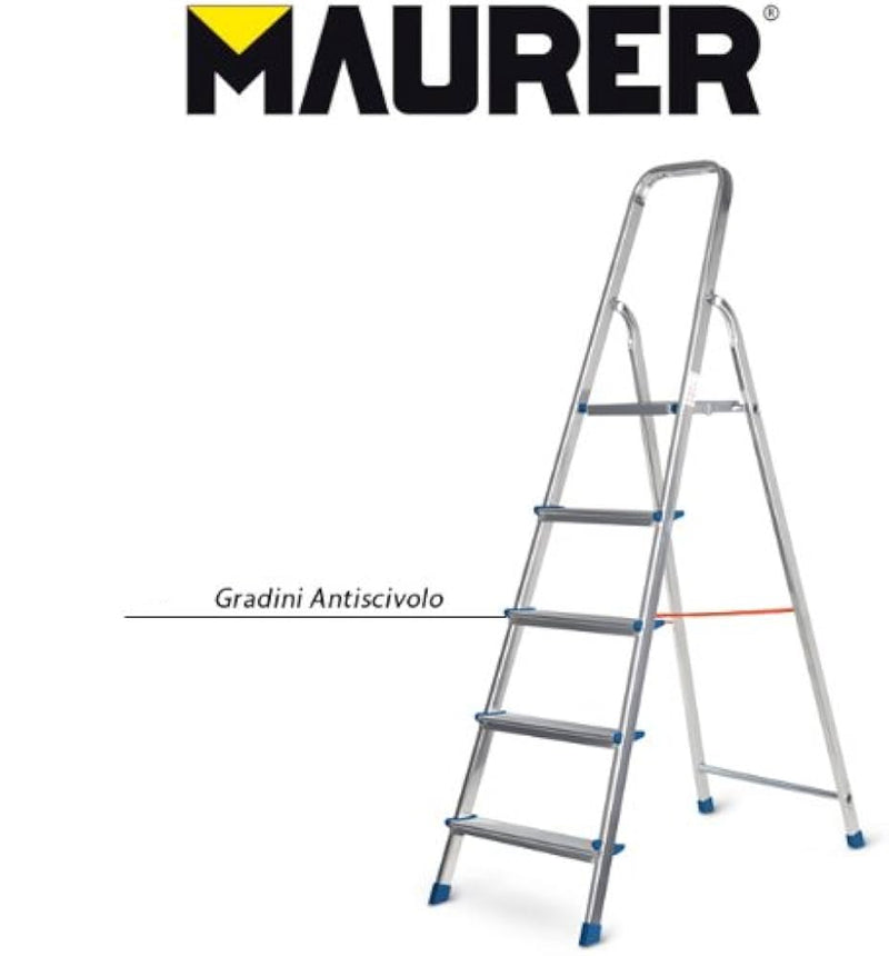 Scala Domestica 5 gradini Alluminio Maurer