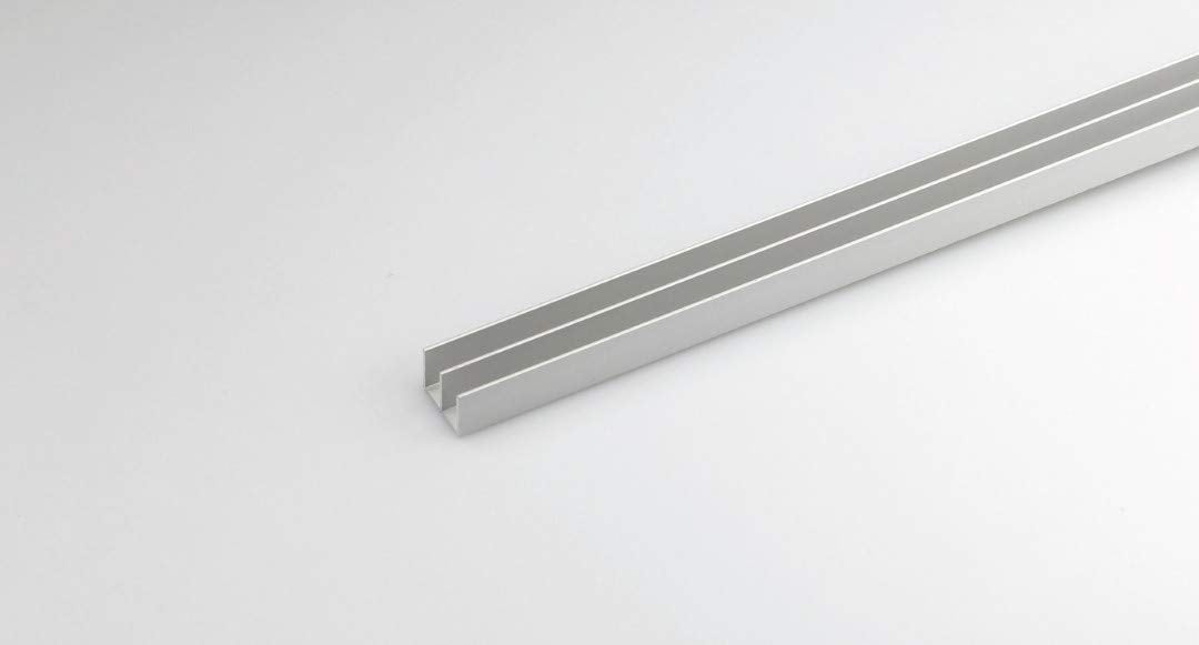 Profilo Doppio Canalino ad H in Alluminio - 20x10x1 mm (1 mt)