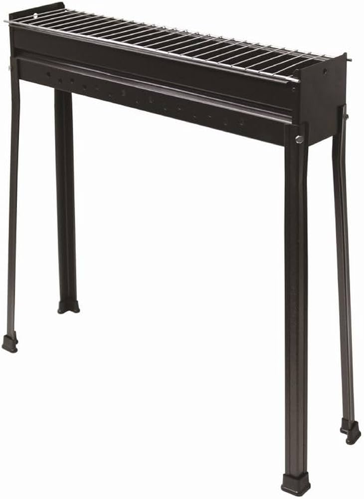 Barbecue Canalina in Acciaio per Spiedini – 60x14x65h cm