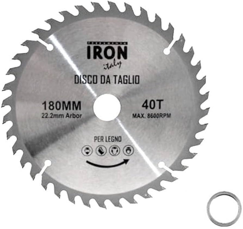 Disco in Widia per Legno - Diametro 180 mm