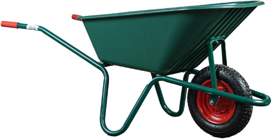 Carriola da Giardino in PVC 100 Lt con Ruota Pneumatica