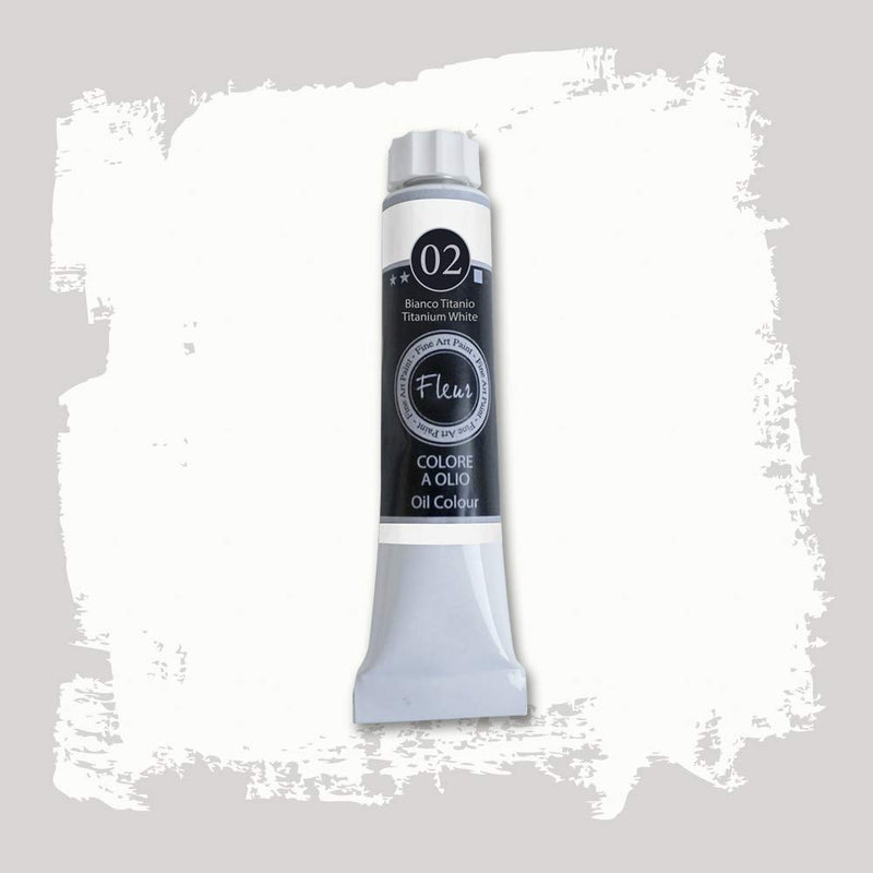 Colore a Olio n.02 Bianco di Titanio – 20ml
