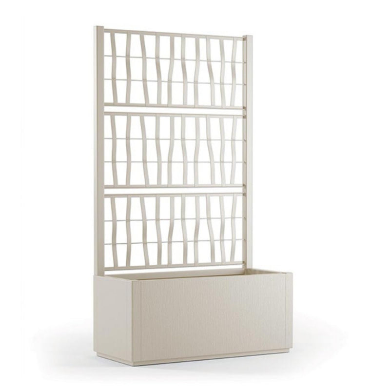 Fioriera con Grigliato Bianca - 80x36x140 cm