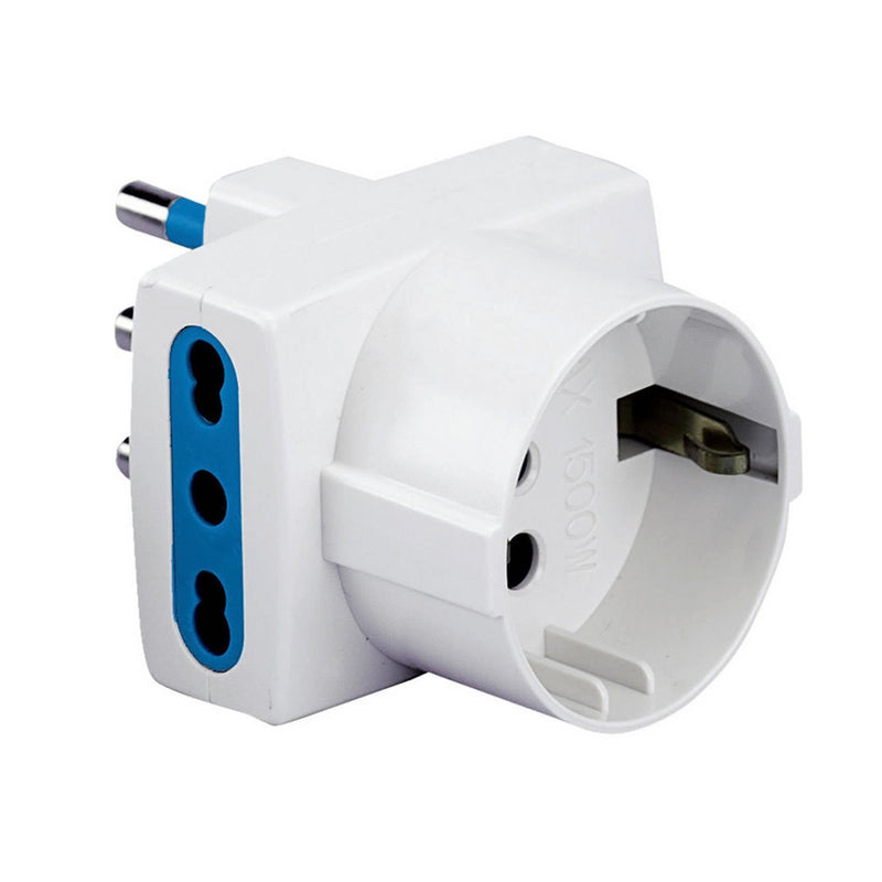 Adattatore Triplo con Spina 16A e Presa Schuko