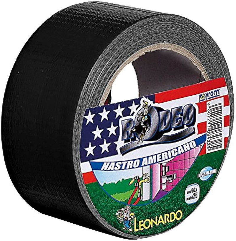 Nastro Telato Americano Extra Forte Nero 50 mm x 25 mt – Tesa