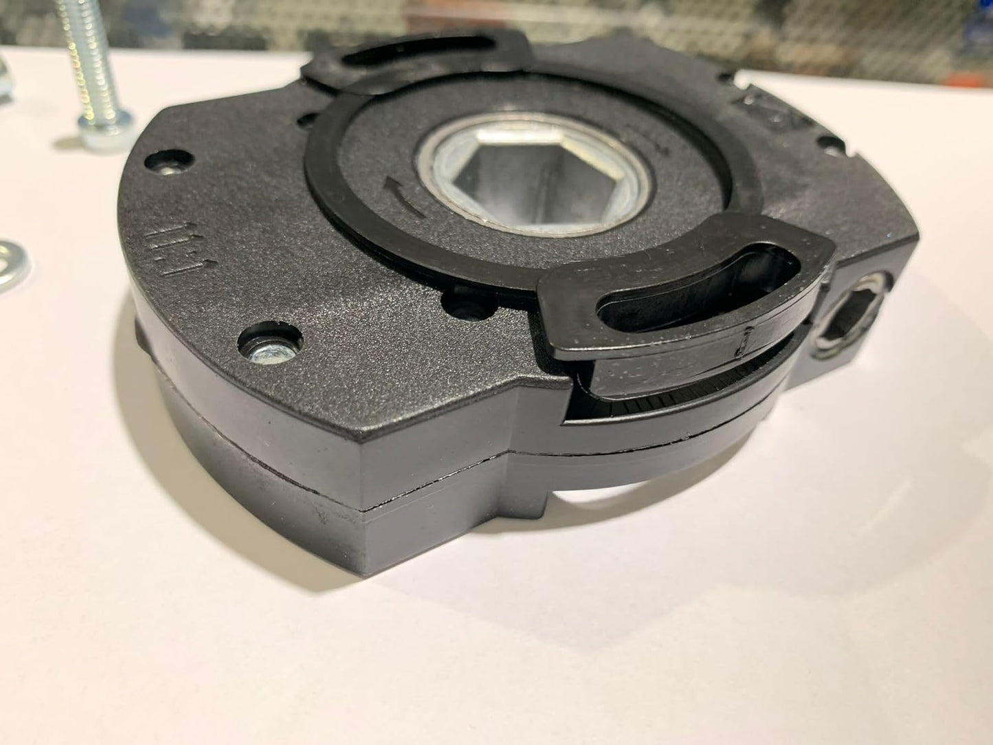 argano con finecorsa rapporto 1:11, accessorio per tapparelle,argano rapporto 1:11 per asta oscillante con innesti tapparelle
