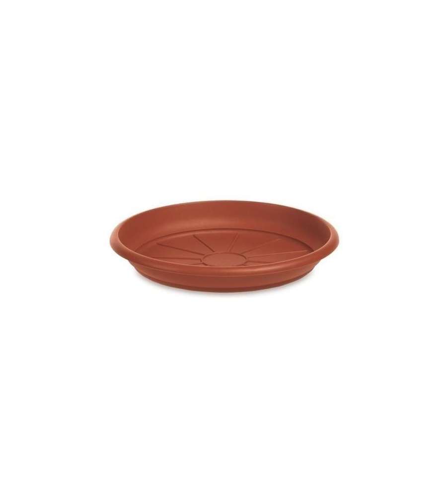 Sottovaso Tondo in Plastica Terracotta - d 24 cm