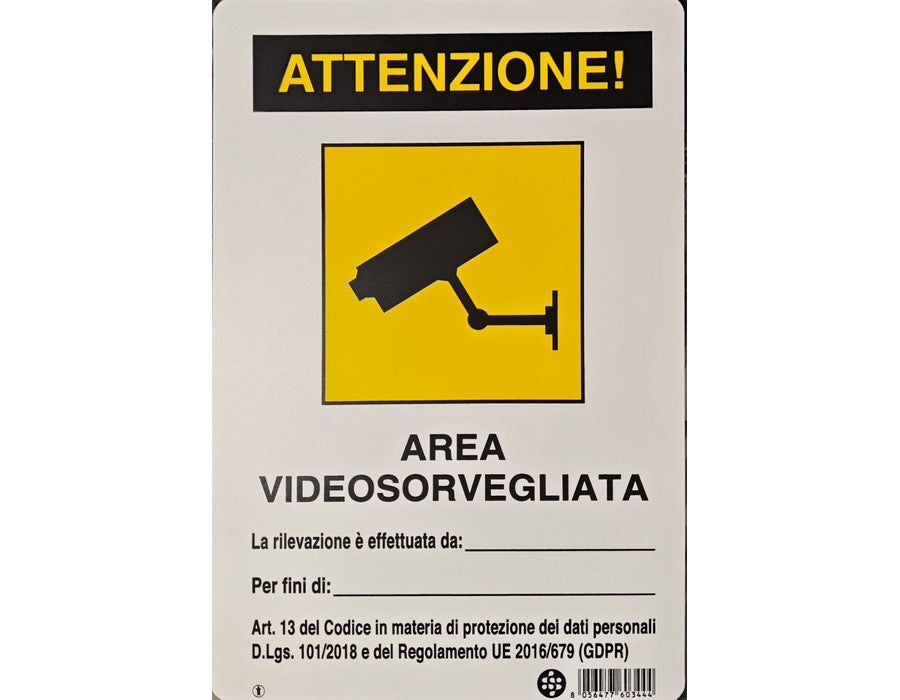 Segnaletica Area Videosorvegliata