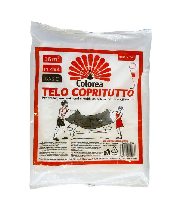 Telo Copritutto Professionale - 4x4 mt (150 gr)