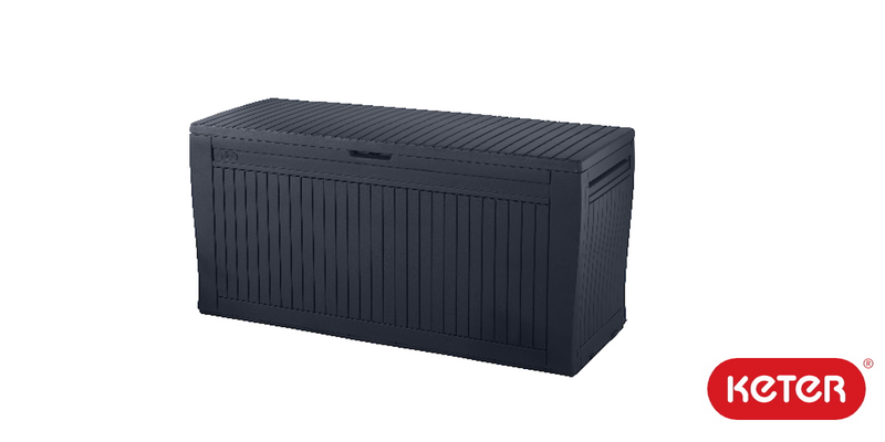 Baule Portaoggetti in Resina Keter Grafite - 118x49x55h cm