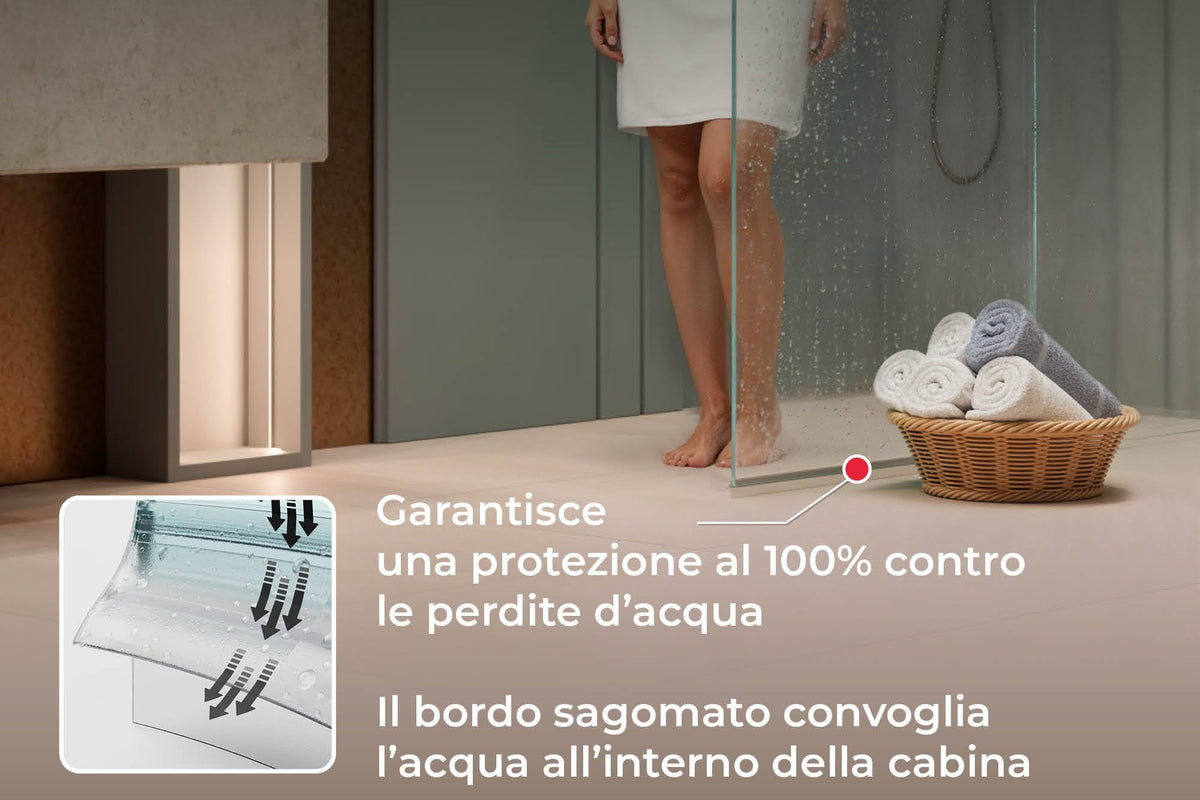 Guarnizione in PVC trasparente per box doccia 2 metri modello 405/22