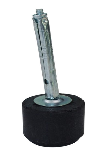 Fermaporta in Acciaio con Paracolpo – Diametro 9x40 mm – Fissaggio Professionale Nero