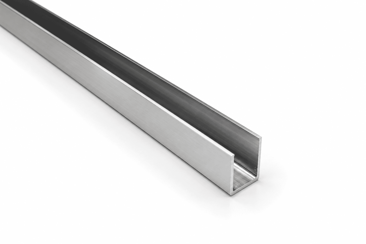 Profilo Canalino a U in Alluminio Argento - 10x15x1 mm (2 mt)