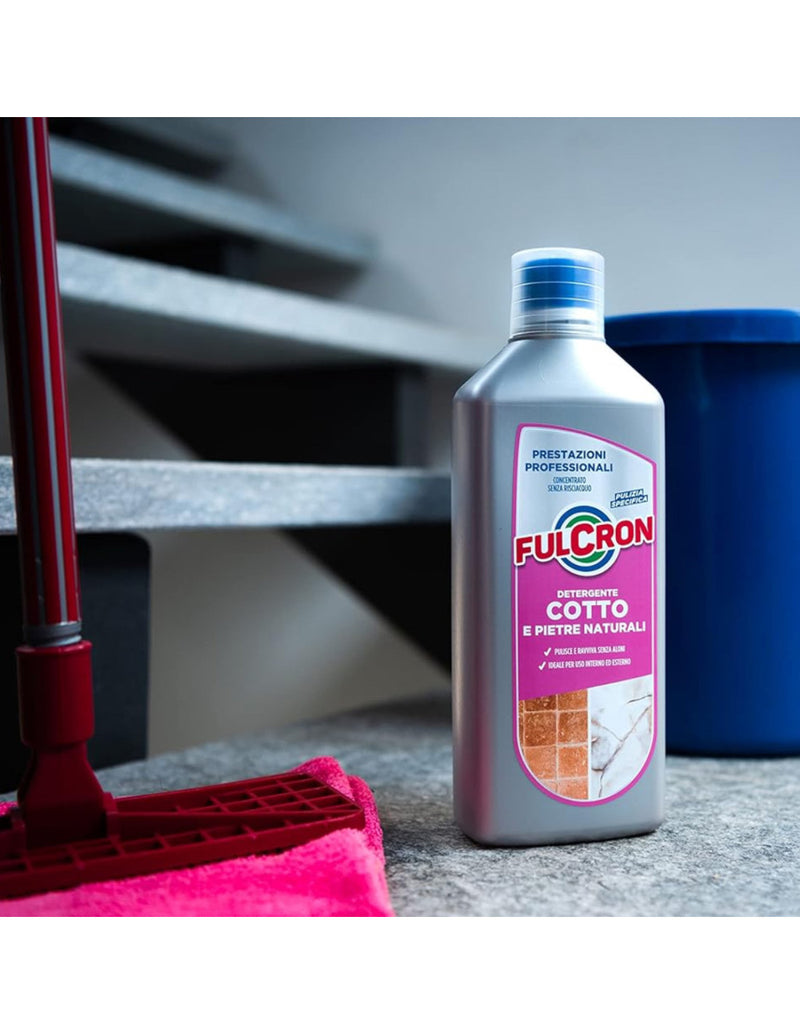 Detergente Fulcron per Cotto e Pietre Naturali – Arexons, Formula Protettiva Professionale – 1L