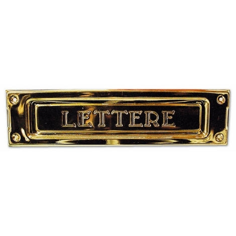 Buca per Lettere Ottone Lucido Art. 2501