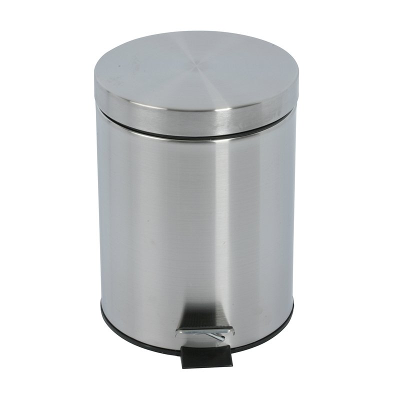 Cestino a Pedale in Acciaio Inox per Bagno - 5 Litri