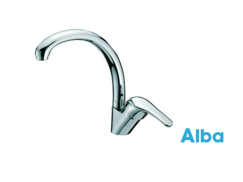 Miscelatore lavello a cigno "Alba"