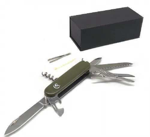 Coltello Multiuso 9 Usi Manico Verde