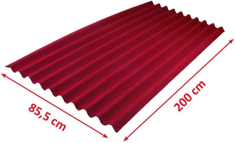 Lastra Bitumata da Copertura Rossa - 85,5 x 200 cm