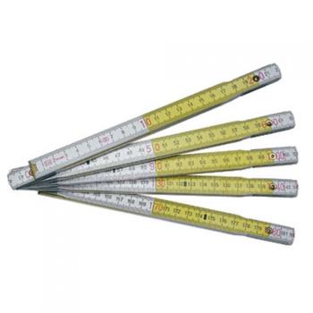 Doppiometro Legno Bianco/giallo Stabila