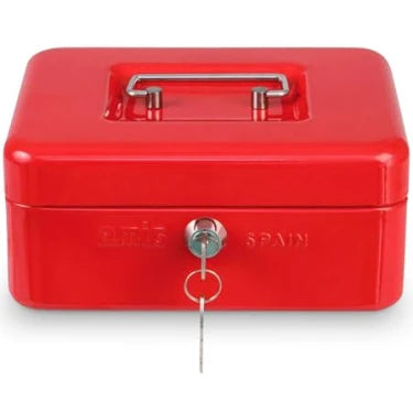 Cassetta Portavalori Grande in Acciaio con Chiave - 30x24x9 cm