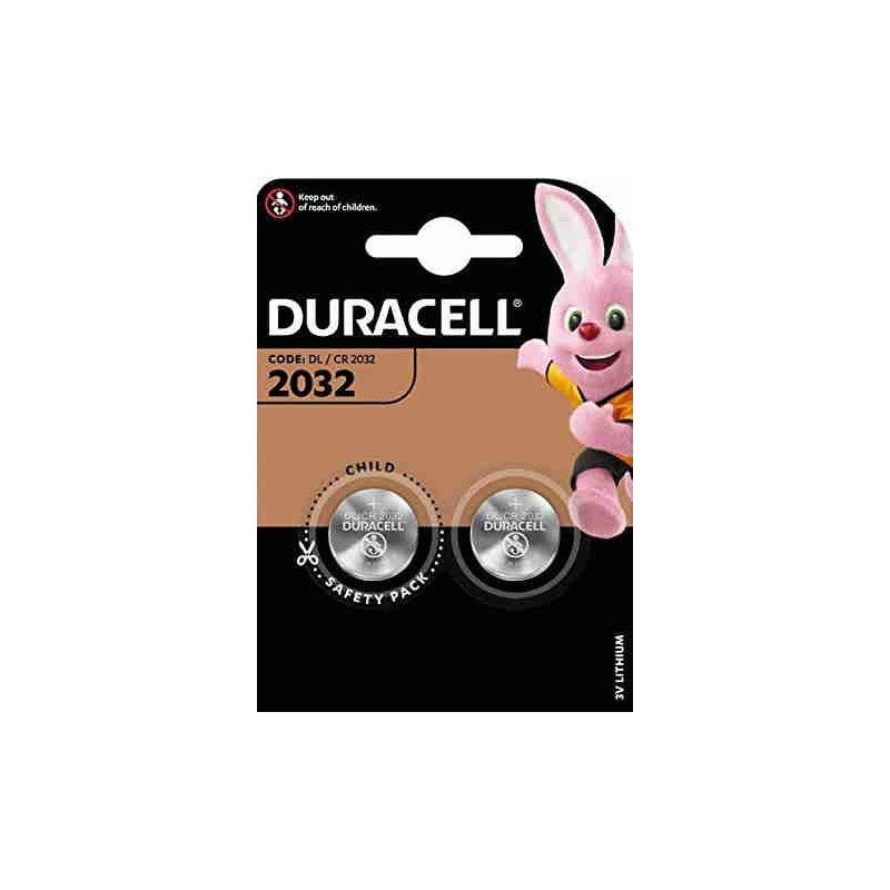 Batterie a Bottone al Litio Duracell CR2032 - 2 Pezzi