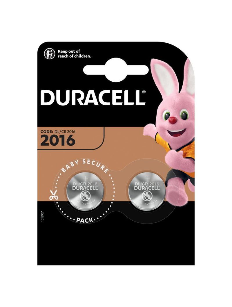 Batterie a Bottone al Litio Duracell CR2016 - 2 Pezzi