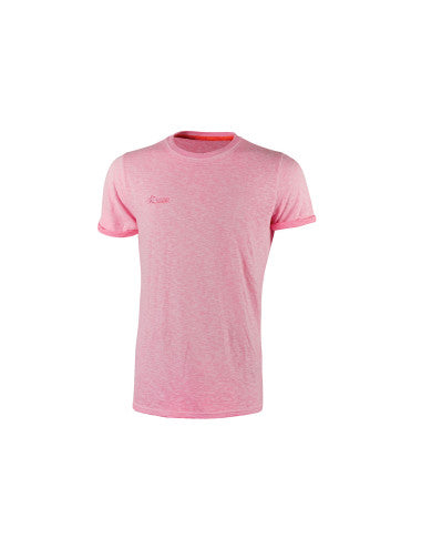 t-shirt Fluo pink u power cotone fiammato