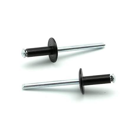 Rivetto a Strappo Nero 4.8x12 mm (Confezione da 500 pezzi)
