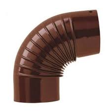 Raccordo a Gomito per Tubo Stufa Marrone a 90° - d 12 cm