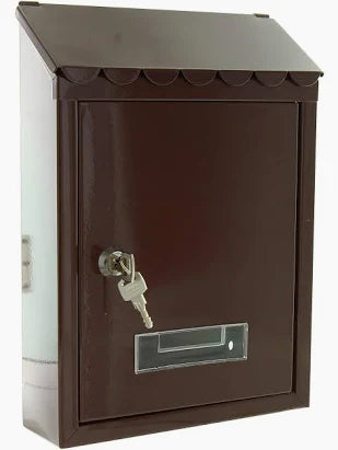 Cassetta Postale Marrone 21x6x30 cm