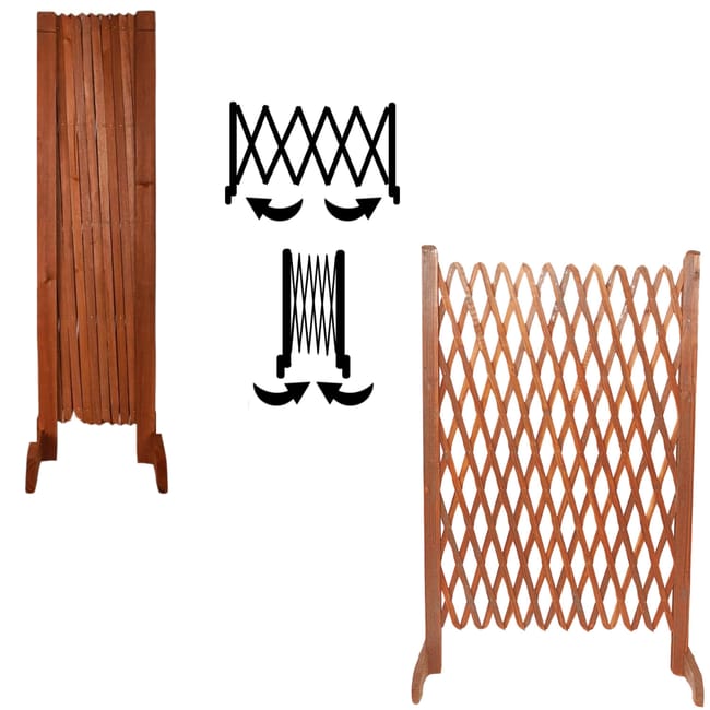 Steccato in Legno Estensibile con Base - 140x120h cm