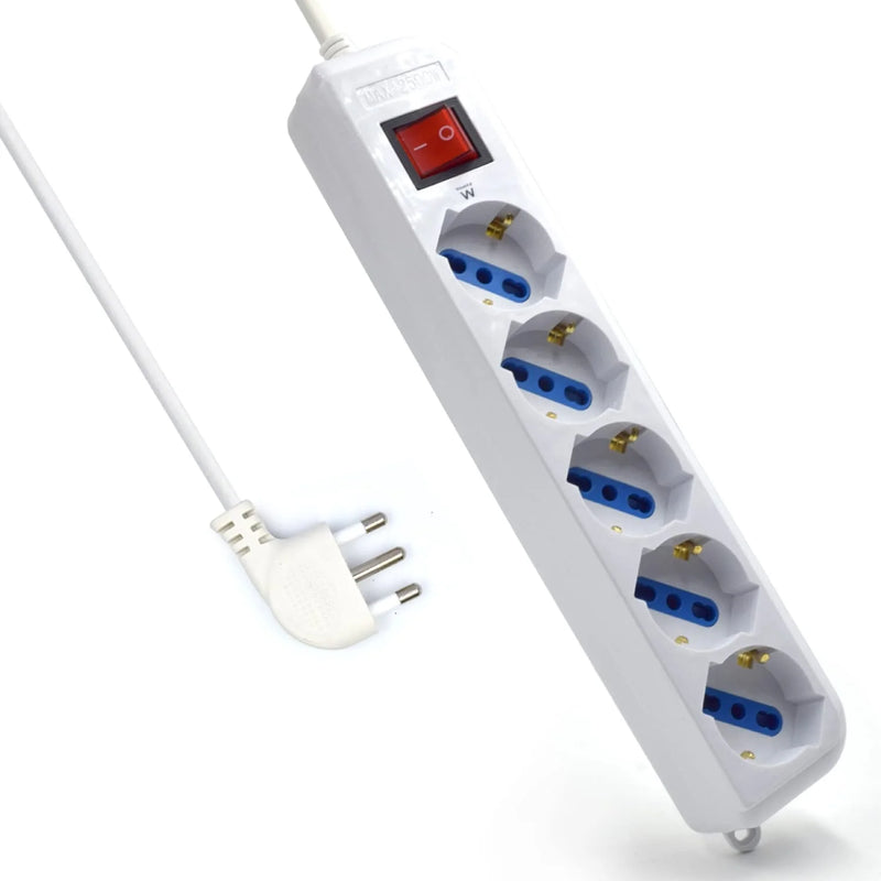 Multipresa a Ciabatta a 5 Prese con Interruttore – 10A