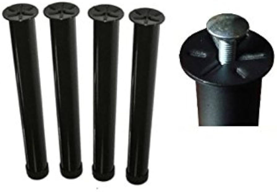 Piedi per Letto in Acciaio 30 cm (Set 4 pezzi)