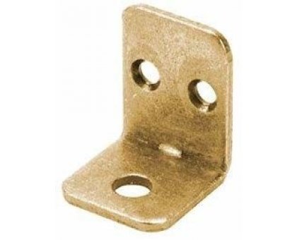 Piastrina ad Angolo Ottonata - 22x28x21 mm 100pz