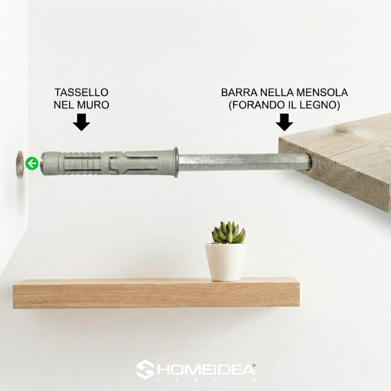 Reggimensola a Scomparsa per Muro - 14x140 mm (2 Pezzi)