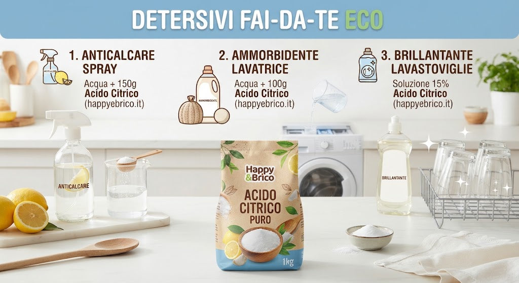 Come fare i detersivi casalinghi con l'acido citrico: guida pratica, dosi e ricette facili
