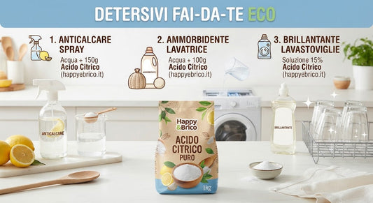Come fare i detersivi casalinghi con l'acido citrico: guida pratica, dosi e ricette facili