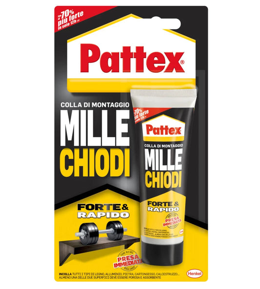 Adesivo di Montaggio Millechiodi Forte Presa 100 g - Pattex