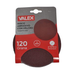 Set 10 Dischi Abrasivi Velcro - Grana 120 - 115 mm