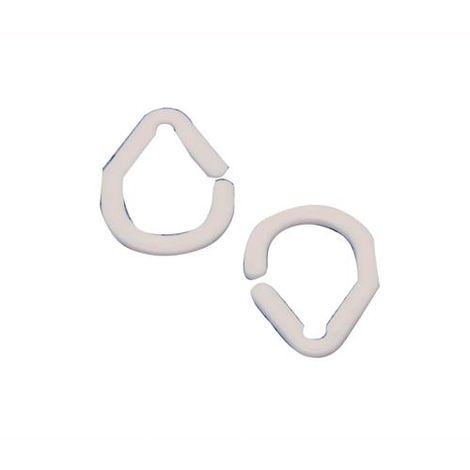 Anelli bianchi per tende doccia (Confezione 16 pezzi)