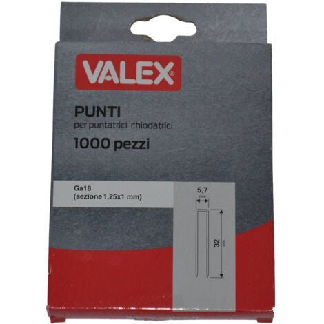 Punti per Graffatrice 5,7x32 mm - Confezione 1000 Pezzi