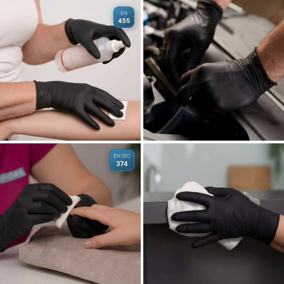 Guanti in Nitrile Nero Monouso - 100 Pezzi