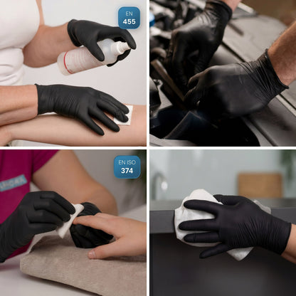 Guanti in Nitrile Nero Monouso - 100 Pezzi
