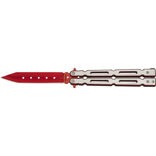 Coltello Butterfly Red-brushed